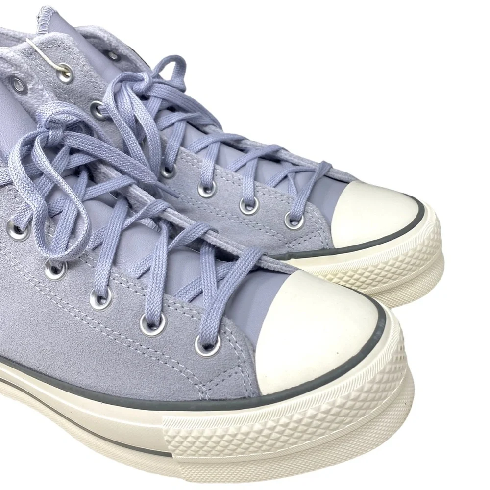 Converse Ctas Lift Hi Suede Platform Shoe Women Iron Gray Skate Sneakers A03251C
